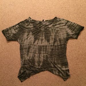 Asymmetrical Green Hard Tail Top